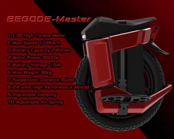 Begode Master V4 Electric Unicycle 50s - Image 8
