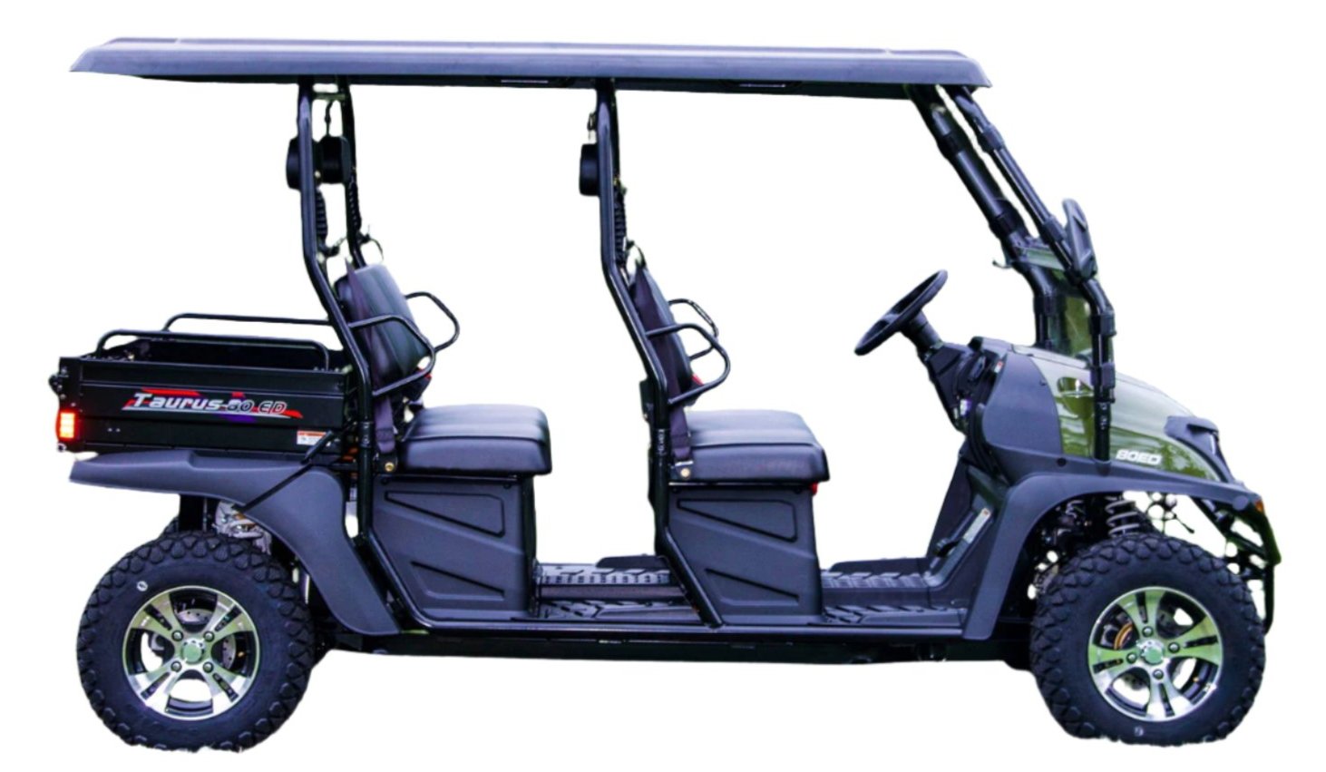TrailMaster Taurus 80ED-U 4-Seat Electric Golf Cart with Dump Bed, 72 Volt, Aluminum Alloy Wheels - Image 2